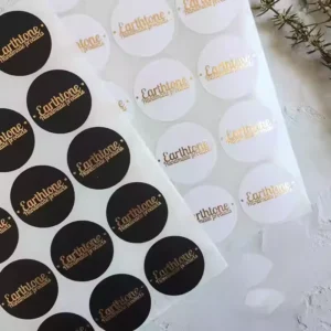 Custom Vinyl Gold Foil Hot-Stamped Waterproof Oil-Proof Matte Sticker Labels for Perfume Packaging
