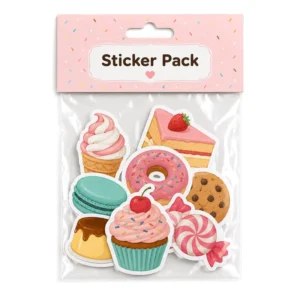 Custom Vinyl Logo Sticker Full-Color Printed Waterproof Self-Adhesive Die-Cut