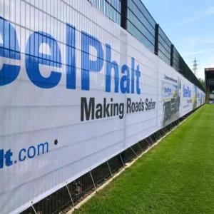 Custom Vinyl Mesh Banner Outdoor Advertising UV Resistant Windproof Waterproof Tear Resistant Fade Resistant Reusable