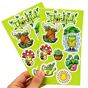 Custom Vinyl Private Printing Waterproof UV Promotional Kiss Cut Sticker Sheets