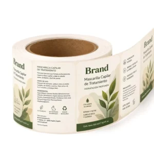 Custom Vinyl Roll Self-Adhesive Packaging Labels for Shower Gel Skincare Hair Conditioner Cosmetic Products