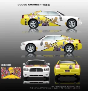 Custom Vinyl Wrap Fashion Pattern Cartoon Printed PVC Self Adhesive Reusable Special Car Digital Printing Film
