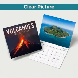 Custom Volcano Picture Calendar Hanging Wall 12 Month Annual Yearly Calendar