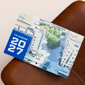 Custom Wall Calendar Flip Design Saddle Stitch Binding English Version Any Size Customized Printing Photo Frame