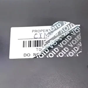 Custom Warning Labels, Security Void Tamper-Evident Barcode Stickers