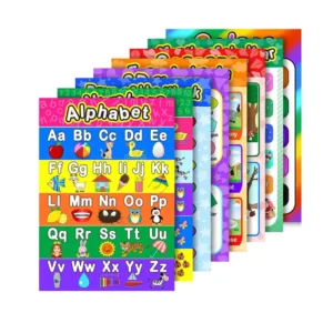 Custom Waterproof 16Pcs Educational Poster Spanish Math Animal Educational Posters for Kids Classroom & Kindergarten