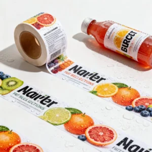 Custom Waterproof Adhesive Beverage and Food Packaging Labels, Roll Stickers