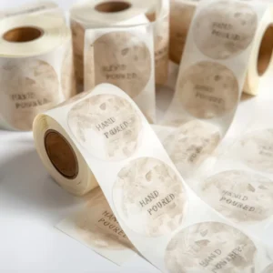 Custom Waterproof Adhesive Bottle Sticker Labels, Roll Printed for Packaging