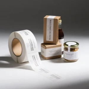 Custom Waterproof Adhesive Vinyl Labels with Gold Foil for Food Product Packaging Ingredients Bottle