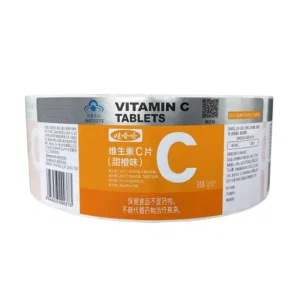 Custom Waterproof Anti-Counterfeit Hot-Melt Synthetic Paper Labels, 4-Color, Silver Foil Stamping, UV Protection
