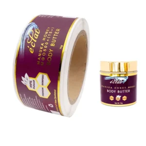 Custom Waterproof Assorted Cold-Stamping Adhesive Labels for Cosmetic Body Butter Packaging