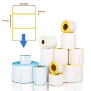 Custom Waterproof Blank Adhesive Paper Labels for Grocery and Retail Packaging
