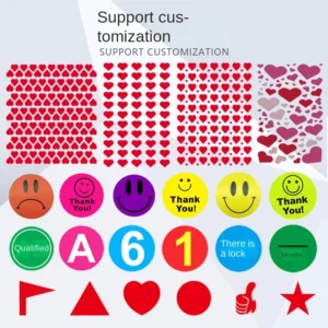 Custom Waterproof CMYK Color Art Paper Self-Adhesive Stickers in Custom Shapes with Vinyl, Paper, or Holographic Material