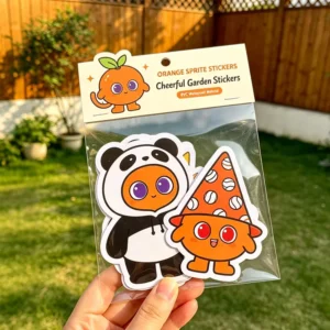 Custom Waterproof Cartoon Die-Cut PVC Vinyl Stickers in OPP Bag