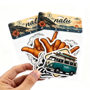Custom Waterproof Cartoon Die-Cut Vinyl Sticker Pack in OPP Bag