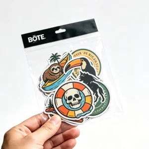 Custom Waterproof Cartoon Sticker Packs in OPP Bag for Advertising Promotion Use Die-Cut PVC Vinyl Stickers