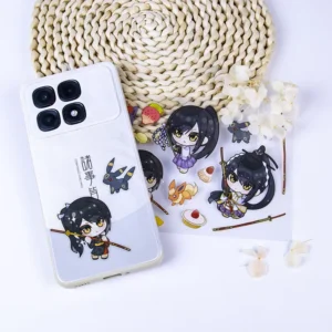 Custom Waterproof Clear Die-Cut Vinyl Phone Sticker Sheet