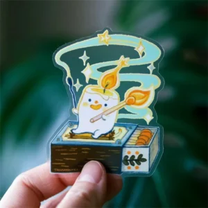 Custom Waterproof Clear Vinyl Die-Cut Logo Label Sticker UV-Resistant Weatherproof Crack-Peel Self-Adhesive