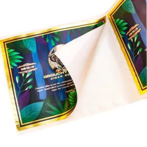 Custom Waterproof Coated Paper Food-Grade Adhesive Labels for Cigar Boxes