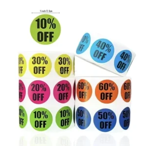 Custom Waterproof Die-Cut Paper Roll Stickers with Adhesive Logo Printing
