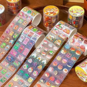 Custom Waterproof Durable Vinyl Glitter Stickers for Wedding Invitations and Scrapbooking Crafts