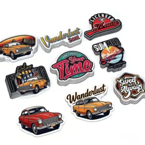Custom Waterproof Gloss Vinyl Die-Cut Packaging Logo Stickers