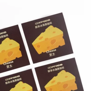 Custom Waterproof Glossy Metal Paper Adhesive Stickers for Chocolate Wine Packaging UV Protection