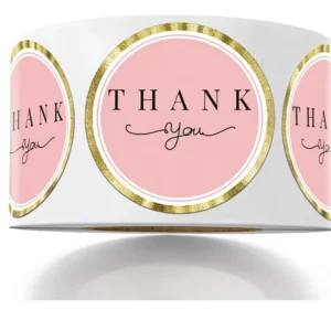 Custom Waterproof Glossy Synthetic Paper Round Adhesive Stickers, 2 in, 500 pcs/roll, CMYK, for Sealing