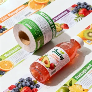 Custom Logo Waterproof PVC Bottle Labels, Roll
