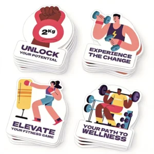 Custom Waterproof High-Gloss Vinyl Die-Cut Logo Stickers for Product Packaging