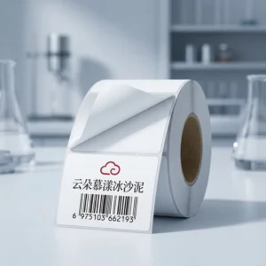 Custom Waterproof Holographic Adhesive Paper Barcode Labels for Grocery Packaging, Anti-Counterfeit