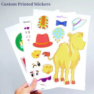 Custom Waterproof Metal Stickers for Phones, Cars, and Reusable Sticker Books