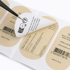 Custom Waterproof Multi-Layer PVC Peel-and-Reveal Double-Sided Booklet Labels, Roll
