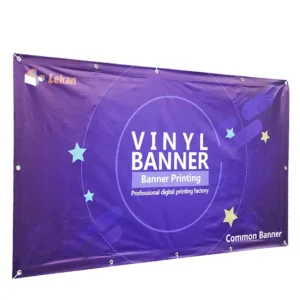 Custom Waterproof Outdoor Full-Color PVC Vinyl Banner with Grommets for Trade Show Displays