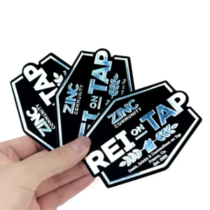 Custom Waterproof PP Vinyl Stickers with 3D Raised Spot UV Embossed Logo