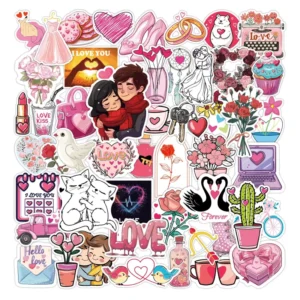 Custom Waterproof PVC Adhesive Die-Cut Cartoon Stickers for Party Decorations and Gifts