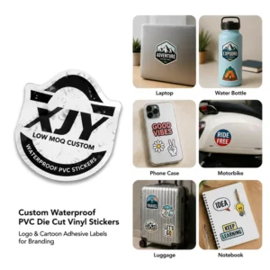Custom Waterproof PVC Die-Cut Vinyl Stickers Logo and Cartoon Adhesive Labels