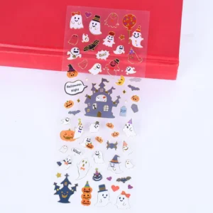 Custom Waterproof PVC New Year Adhesive Stickers, UV-Resistant Holographic Printing, 100 Pieces