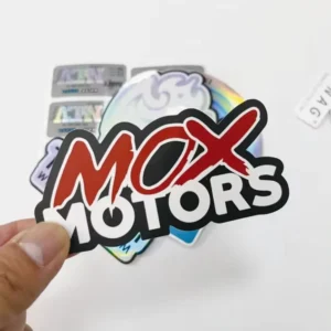 Custom Waterproof PVC Vinyl Adhesive Stickers Single Die-Cut Holographic Logo Labels Bed Labels