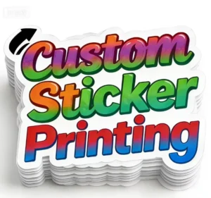 Custom Waterproof PVC Vinyl Glitter Logo Die-Cut Stickers for Metal Industry and Cosmetics