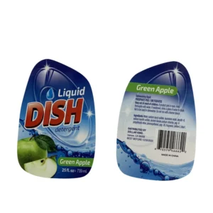 Custom Waterproof PVC Vinyl Stickers Permanent Adhesive Die Cut Logo Labels for Liquid Soap and Personal Care 2-Piece Set