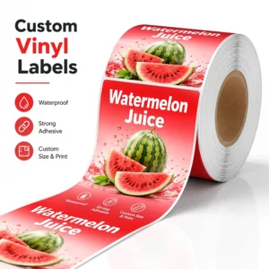 Custom Waterproof Packaging Labels for Food, Alcohol, Beverages, Enterprises, and Cosmetics