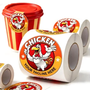 Custom Waterproof Pizza Decal Sealing Labels for Delivery Bags and Boxes