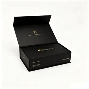 Custom Waterproof Portable Kraft Paper Rigid Gift Box with Embossing and Magnetic Closure