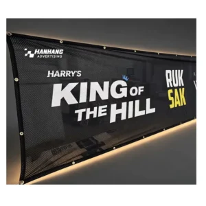Custom Waterproof Printed Polyester Mesh Fence Banner with CMYK Color