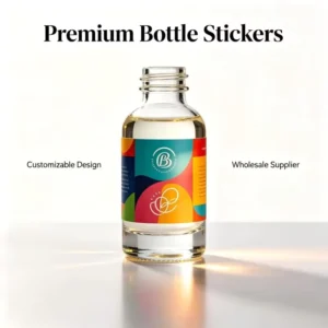 Custom Waterproof Recyclable Acrylic Labels, Die-Cut Adhesive Stickers for Cosmetic and Food Jars
