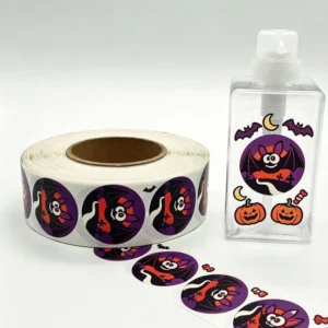 Custom Waterproof Roll Labels with Thank You Logo, Adhesive Kiss-Cut Packaging Stickers