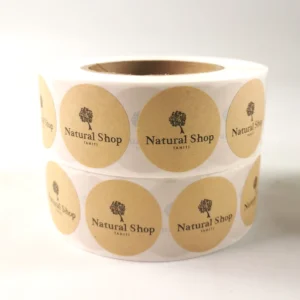 Custom Waterproof Round Vinyl Logo Label Rolls for Product Packaging