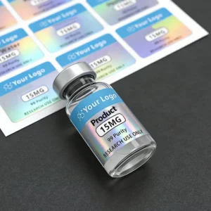 Custom Waterproof Self-Adhesive Vinyl Peptide Labels for 3ml 5ml 10ml 20ml and 30ml Vials and Cosmetics