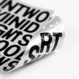 Custom Waterproof Silver Foil Die-Cut Adhesive Stickers with Decorative Logo